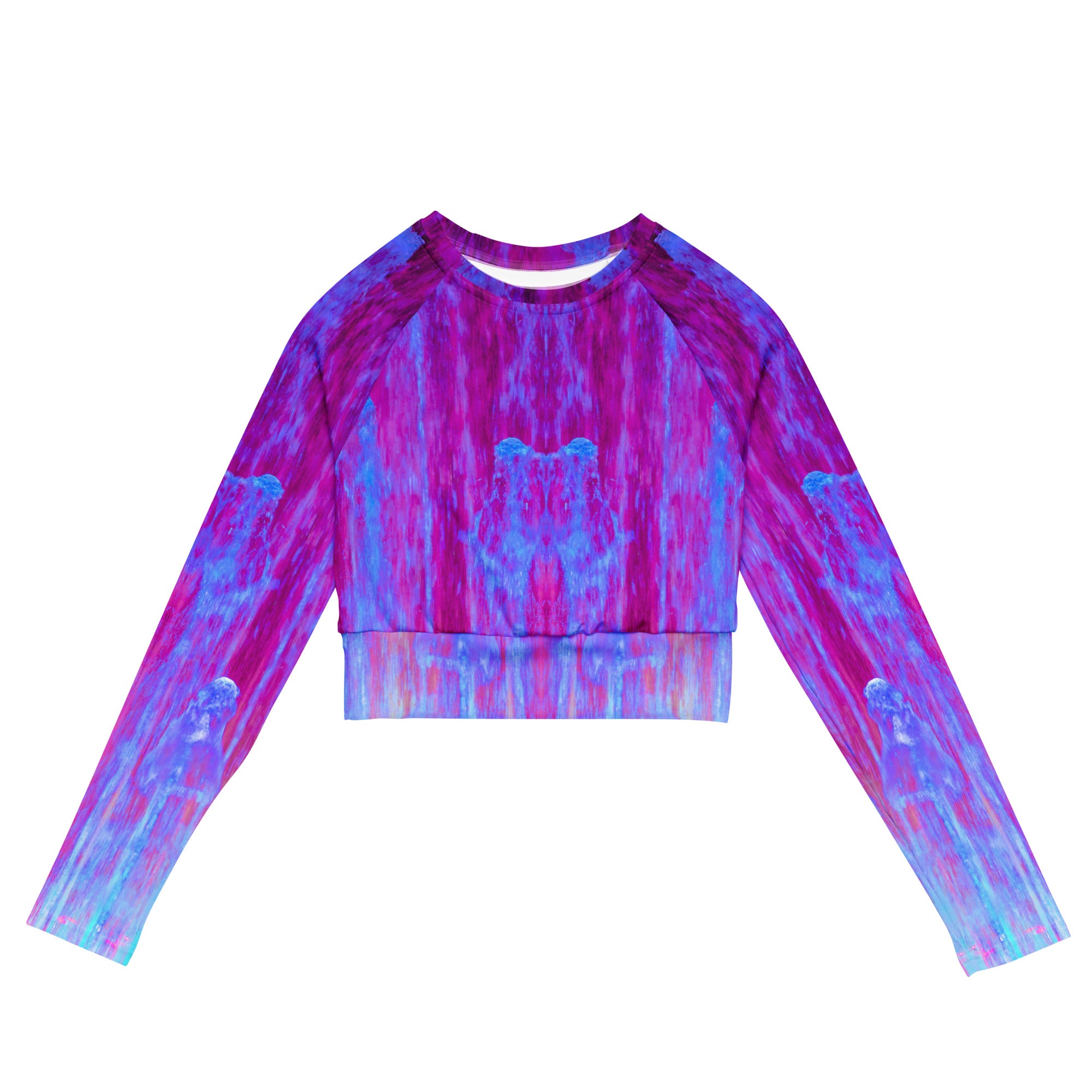EZ Illusions Of Water long-sleeve crop top