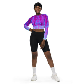 EZ Illusions Of Water long-sleeve crop top