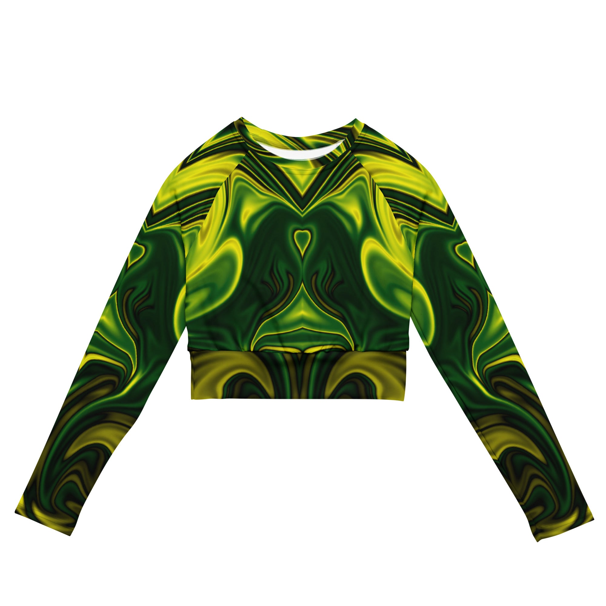 EZ Neon Butterfly long-sleeve crop top