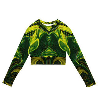 EZ Neon Butterfly long-sleeve crop top