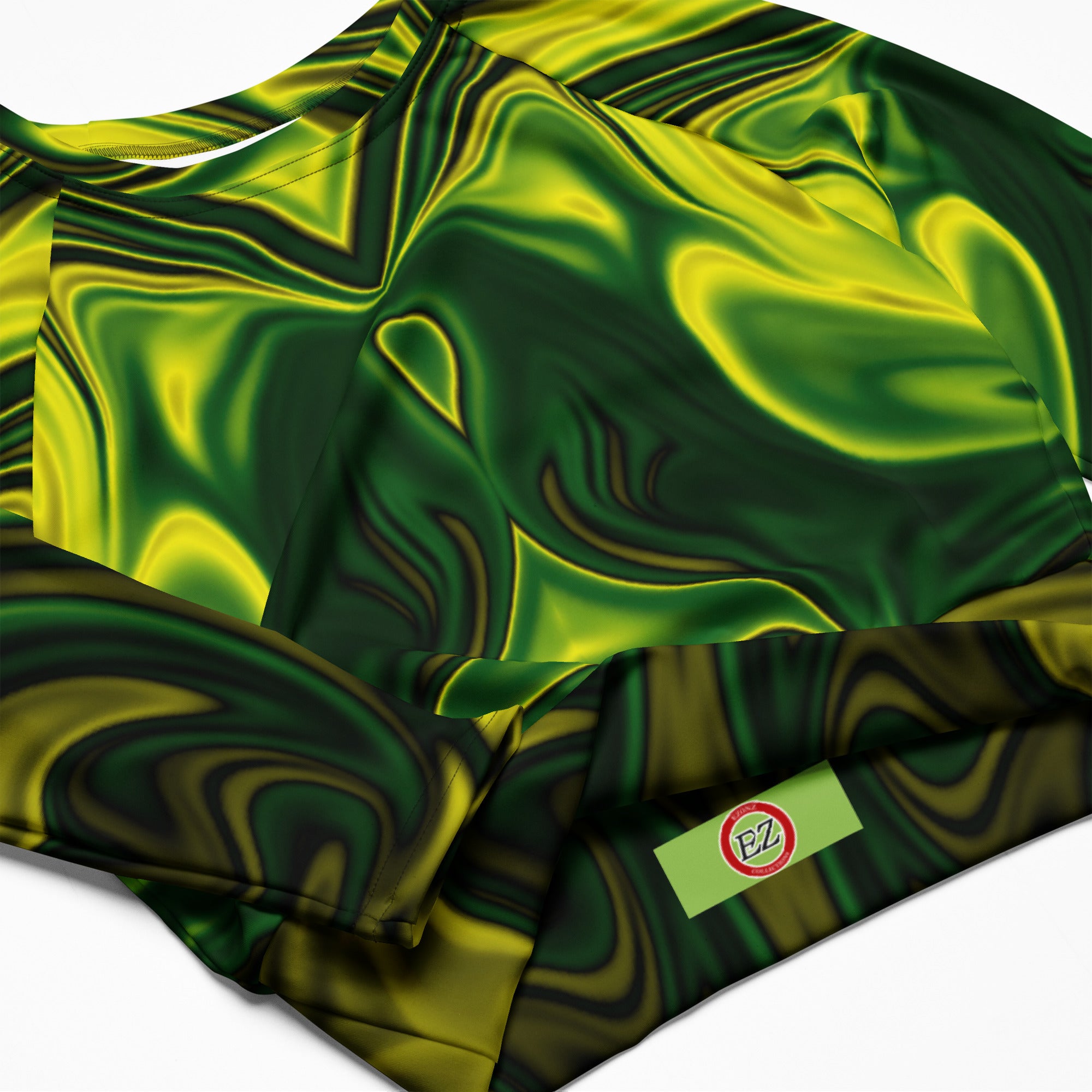 EZ Neon Butterfly long-sleeve crop top
