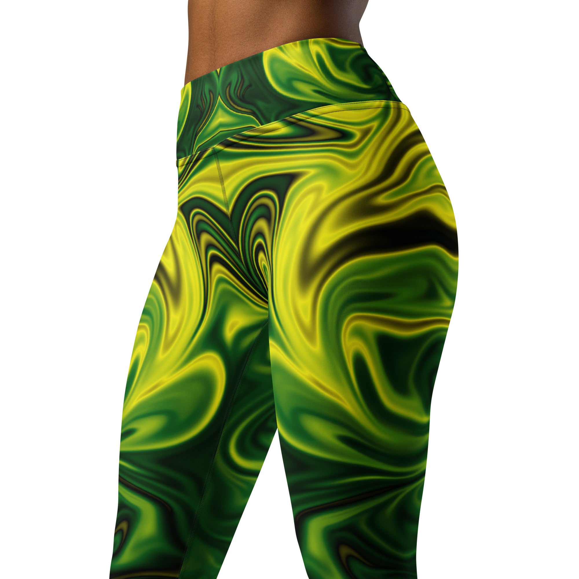 EZ Neon Butterfly Yoga Leggings