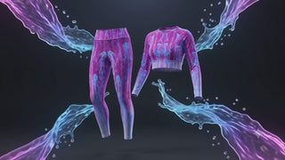 EZ Illusions Of Water long-sleeve crop top